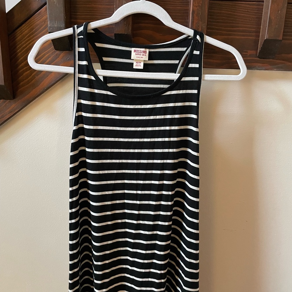 Striped mini tunic dress